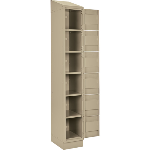 Anthony Steel Mfg. CL-L-4-121272RBST_A123 Clean-Line Lockerette, 6 -tier, Bank of 4, 12" x 72" x 12", Steel