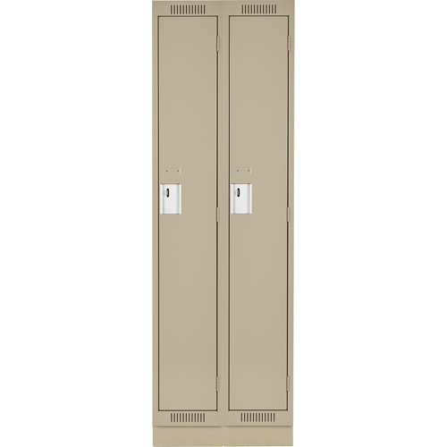 Anthony Steel Mfg. CL-S-2-15X15X72-RB-A123 Casiers Clean Line, Bloc de 2, 30" x 15" x 76", Acier, Beige, Rivet (assembl&eacute;)