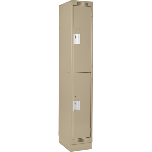 Anthony Steel Mfg. CL-D-1-12X18X72-RB_A123 Clean Line Lockers, 2 -tier, 12" x 18" x 76", Steel, Beige, Rivet (Assembled)