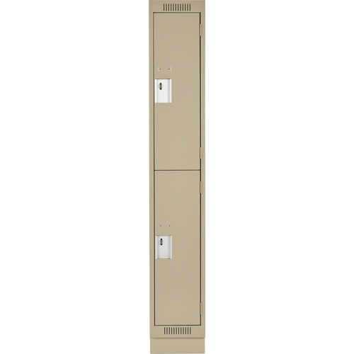 Anthony Steel Mfg. CL-D-1-12X18X72-RB_A123 Clean Line Lockers, 2 -tier, 12" x 18" x 76", Steel, Beige, Rivet (Assembled)