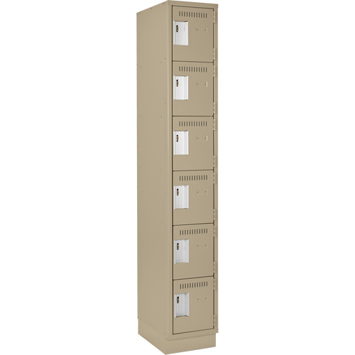 Anthony Steel Mfg. CL-L-1-15X18X72-RB_A123 Clean-Line Lockerette, 6 -tier, 18" x 72" x 15", Steel