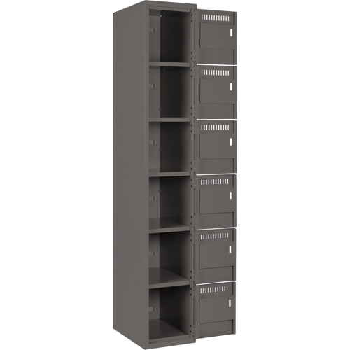 Anthony Steel Mfg. CL-L-4-12X12X72_A127 Clean-Line Lockerette, 6 -tier, Bank of 4, 12" x 72" x 12", Steel