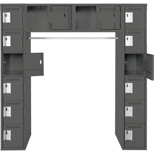 Anthony Steel Mfg. CL-ARC-12X18X72-16_A127 Assembled Archettes Clean Line Economy Lockers, 16 -tier, 18" x 72" x 12", Steel