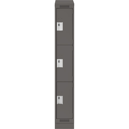 Anthony Steel Mfg. CL-L-3-15X18X72-RB_A124 Clean-Line Lockerette, 6 -tier, Bank of 3, 18" x 72" x 15", Steel