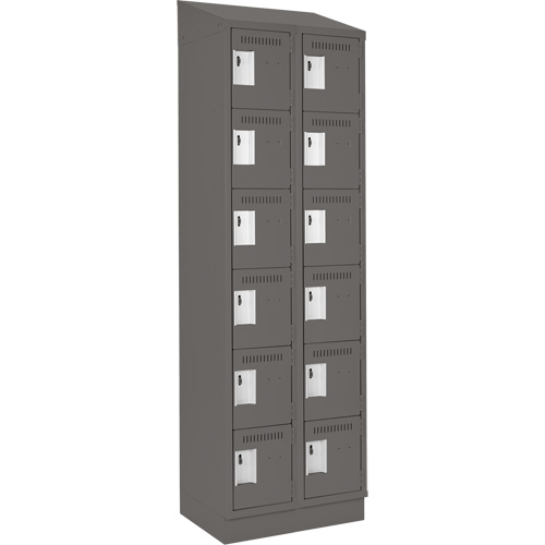 Anthony Steel Mfg. CL-L-2-121272RBST_A127 Clean-Line Lockerette, 6 -tier, Bank of 2, 12" x 72" x 12", Steel