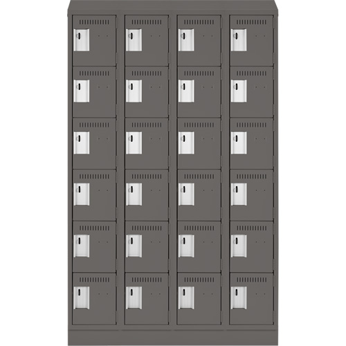 Anthony Steel Mfg. CL-L-4-121272RBST_A127 Clean-Line Lockerette, 6 -tier, Bank of 4, 12" x 72" x 12", Steel