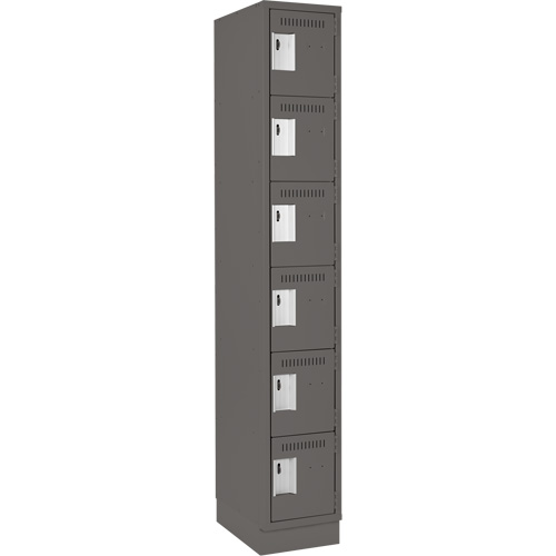 Anthony Steel Mfg. CL-L-1-12X15X72-RB_A127 Clean-Line Lockerette, 6 -tier, 15" x 72" x 12", Steel