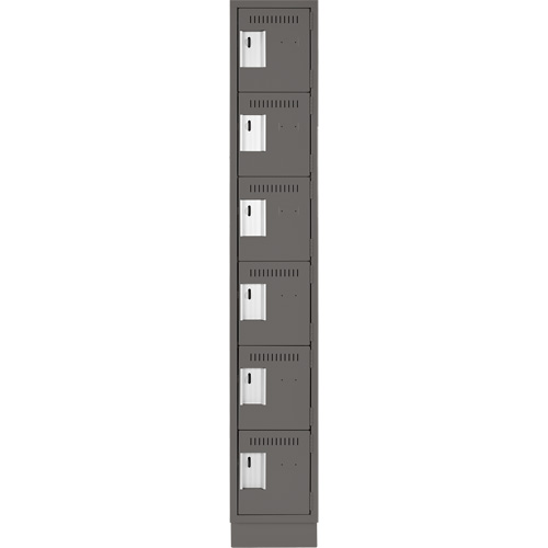 Anthony Steel Mfg. CL-L-1-12X15X72-RB_A127 Clean-Line Lockerette, 6 -tier, 15" x 72" x 12", Steel