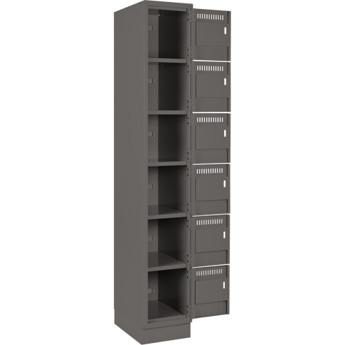Anthony Steel Mfg. CL-L-3-18X18X72-RB_A127 Clean-Line Lockerette, 6 -tier, Bank of 3, 18" x 72" x 18", Steel