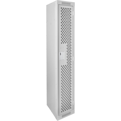 Anthony Steel Mfg. CL-S-1-121872-PERF_A124 Casiers Clean Line, 12" x 18" x 72", Acier, Gris, Rivet (assembl&eacute;), Perfor&eacute;