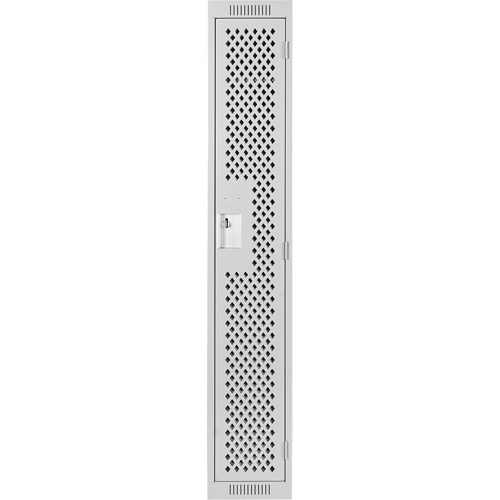 Anthony Steel Mfg. CL-S-1-121872-PERF_A124 Casiers Clean Line, 12" x 18" x 72", Acier, Gris, Rivet (assembl&eacute;), Perfor&eacute;