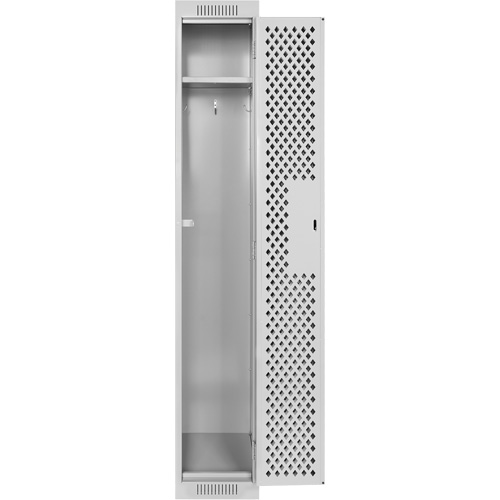 Anthony Steel Mfg. CL-S-1-121872-PERF_A124 Casiers Clean Line, 12" x 18" x 72", Acier, Gris, Rivet (assembl&eacute;), Perfor&eacute;