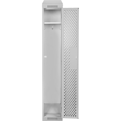 Anthony Steel Mfg. CLS1-121572-ST-PER_A124 Clean Line Lockers, 12" x 15" x 78", Steel, Grey, Rivet (Assembled), Perforated