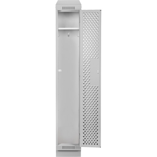 Anthony Steel Mfg. CLS1-121572RBST-PERA124 Clean Line Lockers, 12" x 15" x 82", Steel, Grey, Rivet (Assembled), Perforated