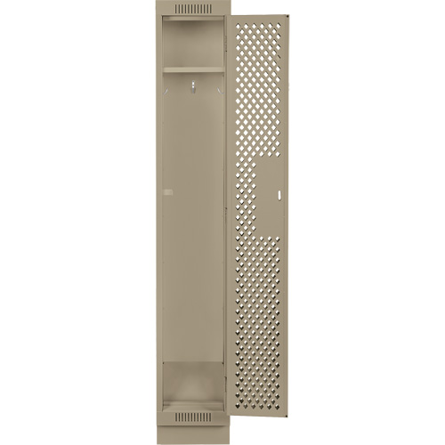 Anthony Steel Mfg. CLS1-121272-RB-PER_A123 Clean Line Lockers, 12" x 12" x 76", Steel, Beige, Rivet (Assembled), Perforated