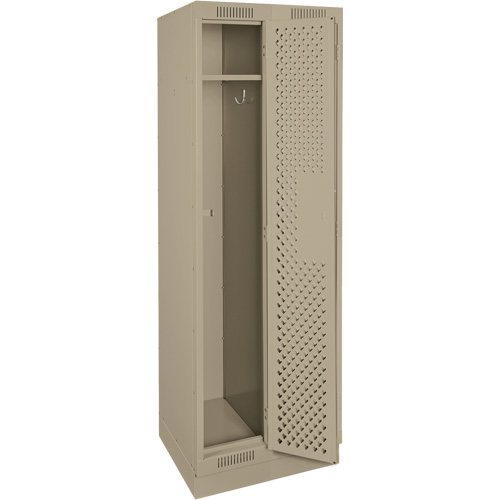 Anthony Steel Mfg. CLS2-121272-RB-PER_A123 Clean Line Lockers, Bank of 2, 24" x 12" x 76", Steel, Beige, Rivet (Assembled), Perforated