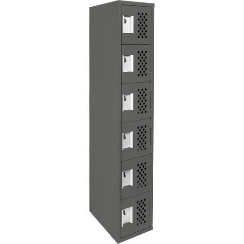 Anthony Steel Mfg. CL-L-1-121572-PERF_A127 Petit casier perfor&eacute; Clean-Line, 6 niveaux, 15" x 72" x 12", Acier