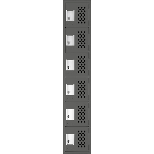 Anthony Steel Mfg. CL-L-1-121572-PERF_A127 Petit casier perfor&eacute; Clean-Line, 6 niveaux, 15" x 72" x 12", Acier