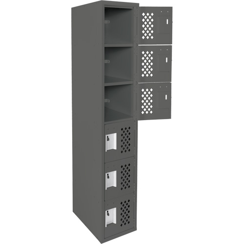 Anthony Steel Mfg. CL-L-1-121572-PERF_A127 Petit casier perfor&eacute; Clean-Line, 6 niveaux, 15" x 72" x 12", Acier
