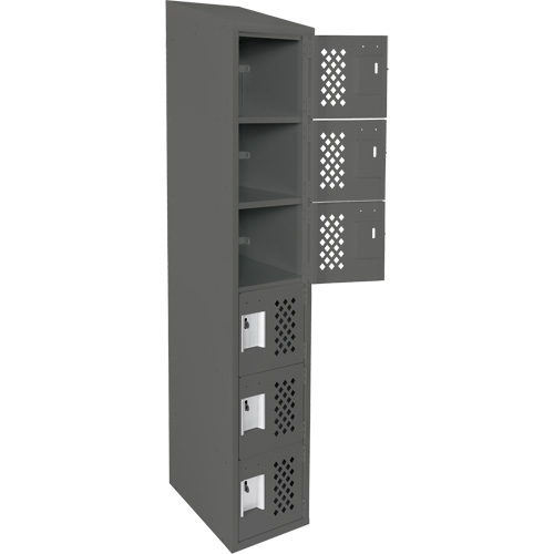 Anthony Steel Mfg. CLL1-121572-ST-PER_A127 Petit casier perfor&eacute; Clean-Line, 6 niveaux, 15" x 72" x 12", Acier