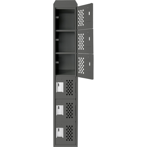 Anthony Steel Mfg. CLL1-121572-ST-PER_A127 Petit casier perfor&eacute; Clean-Line, 6 niveaux, 15" x 72" x 12", Acier