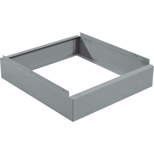 Anthony Steel Mfg. CL-RBASE-12X18X4_A124 Clean Line Economy Lockers Recessed Base, 1 Banks, 4" H x 12" W x 18" D, Grey, Steel