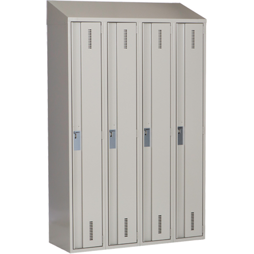 Perfix Inc. 1-121872-4-007-9363 Casiers robustes Concorde, Bloc de 4, 48" x 18" x 78", Acier, Gris, Soud&eacute; (assembl&eacute;)