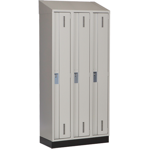 Perfix Inc. 1-121872-3-003-007-9363 Casiers robustes Concorde, Bloc de 3, 36" x 18" x 82", Acier, Gris, Soud&eacute; (assembl&eacute;)
