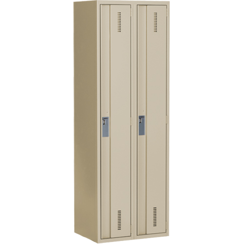 Perfix Inc. 1-121872-2-9393 Casiers robustes Concorde, Bloc de 2, 24" x 18" x 72", Acier, Beige, Soud&eacute; (assembl&eacute;)