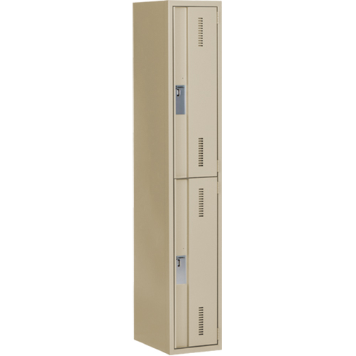 Perfix Inc. 2-121872-1-9393 Concorde Heavy-Duty Lockers, 2 -tier, 12" x 18" x 72", Steel, Beige, Welded (Assembled)