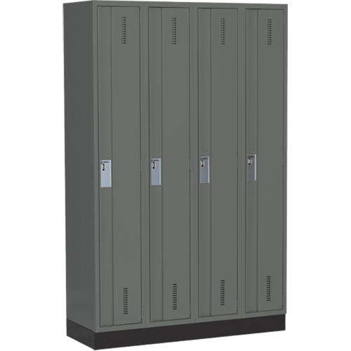 Perfix Inc. 1-121872-4-003-9364 Casiers robustes Concorde, Bloc de 4, 48" x 18" x 76", Acier, Charbon, Soud&eacute; (assembl&eacute;)