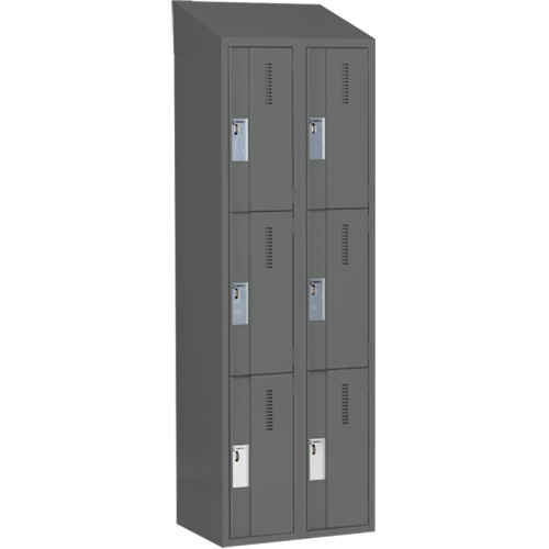 Perfix Inc. 3-121872-2-007-9364 Casiers robustes Concorde, 3 niveaux, Bloc de 2, 24" x 18" x 78", Acier, Charbon, Soud&eacute; (assembl&eacute;)