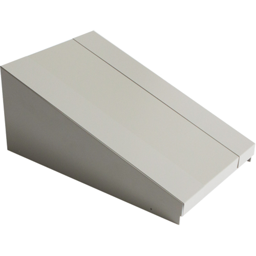 Perfix Inc. 007-DPEN1218-1-9363 Dessus inclin&eacute; pour casiers robustes enti&egrave;rement soud&eacute; Concorde, Bloc de 1, 18" p x 12" la x 6" ha, Gris, Acier