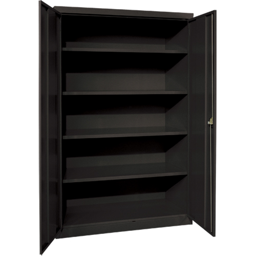 Anthony Steel Mfg. SC-36X24X72-22-A800 Deep Hi-Boy Storage Cabinet, Steel, 4 Shelves, 72" H x 36" W x 24" D, Black