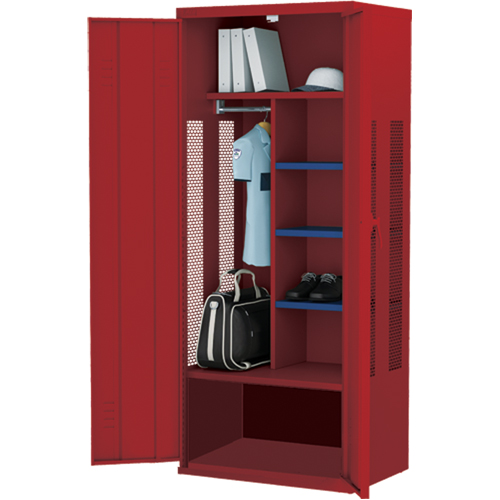  FJ914 Deluxe Gear Locker, Steel, 36" W x 24" D x 72" H, Red