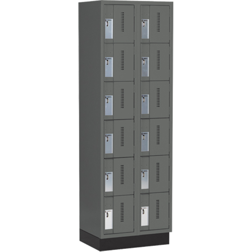 Perfix Inc. 6-121872-2-003-9364 Casiers robustes Concorde, 6 niveaux, Bloc de 2, 24" x 18" x 76", Acier, Charbon, Soud&eacute; (assembl&eacute;)