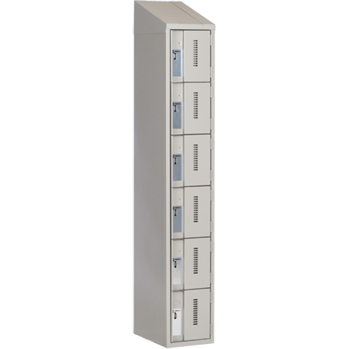 Perfix Inc. 6-121872-1-007-9363 Casiers robustes Concorde, 6 niveaux, 12" x 18" x 78", Acier, Gris, Soud&eacute; (assembl&eacute;)
