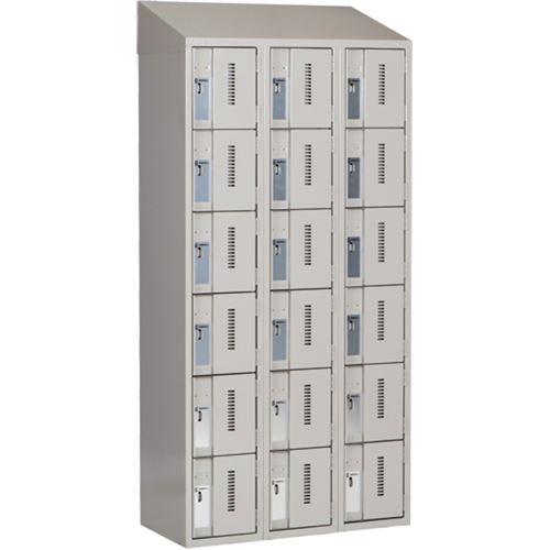 Perfix Inc. 6-121872-3-007-9363 Casiers robustes Concorde, 6 niveaux, Bloc de 3, 36" x 18" x 78", Acier, Gris, Soud&eacute; (assembl&eacute;)