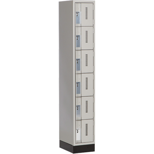 Perfix Inc. 6-121872-1-003-9363 Casiers robustes Concorde, 6 niveaux, 12" x 18" x 76", Acier, Gris, Soud&eacute; (assembl&eacute;)