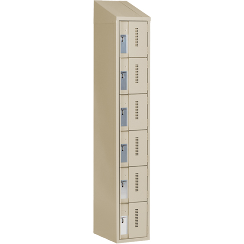 Perfix Inc. 6-121872-1-007-9393 Casiers robustes Concorde, 6 niveaux, 12" x 18" x 78", Acier, Beige, Soud&eacute; (assembl&eacute;)