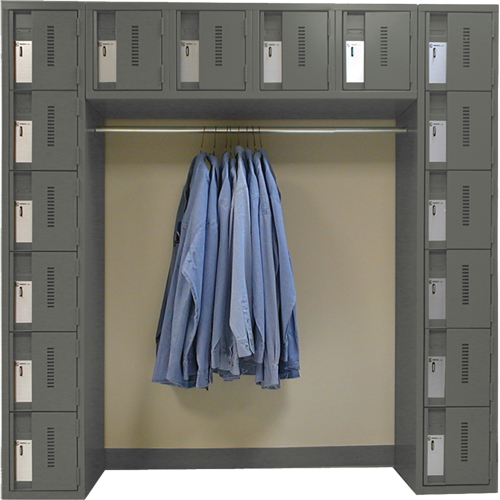 Perfix Inc. 16-121872-A-9364 Archettes Concorde Heavy Duty Lockers, 16 -tier, Bank of 3, 18" x 72" x 72", Steel