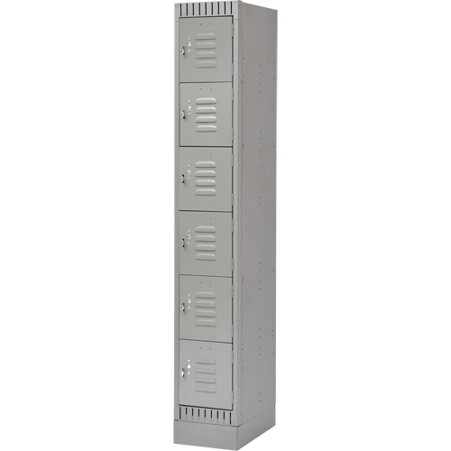 KLETON FL400 Casiers, 6 niveaux, 12" x 18" x 76", Acier, Gris, D&eacute;mont&eacute;