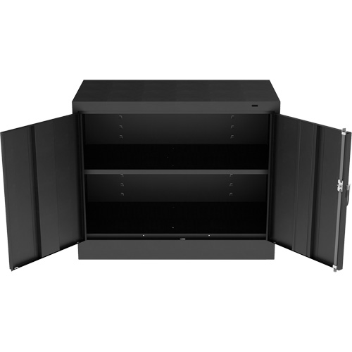 Tennsco 1430-BLK Armoire standard &agrave; hauteur de bureau, Acier, 30" h x 36" la x 18" P, Noir