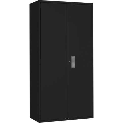Perfix Inc. 94 R 22-18-9367 Armoire de rangement Hi-Boy, Acier, 4 Tablettes, 72" h x 36" la x 18" P, Noir