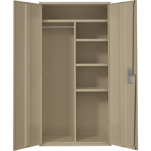 Perfix Inc. 94 R 26-18-9393 Armoire de rangements combin&eacute;s, Acier, 6 Tablettes, 72" h x 36" la x 18" P, Beige