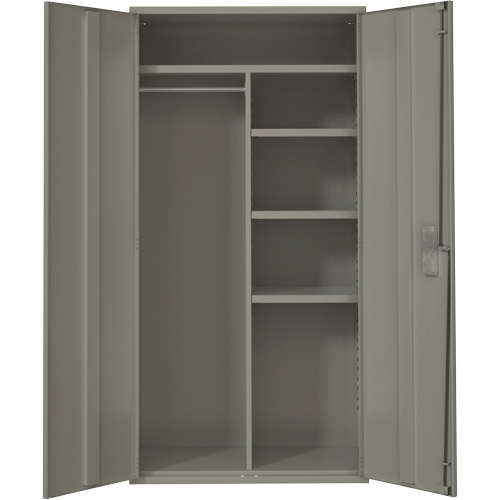 Perfix Inc. 94 R 26-18-9363 Armoire de rangements combin&eacute;s, Acier, 6 Tablettes, 72" h x 36" la x 18" P, Gris