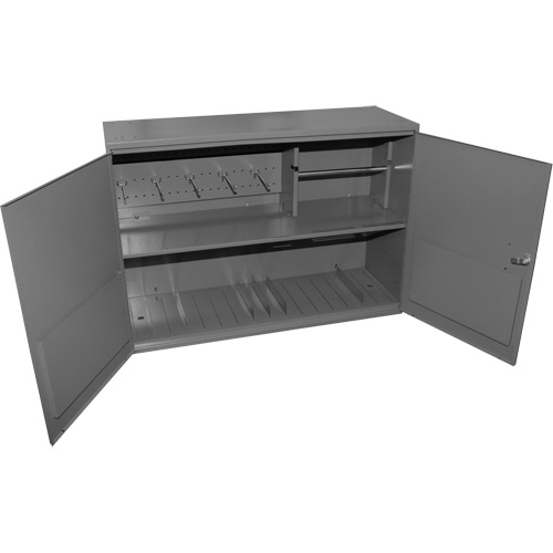 Durham Manufacturing 060A-95-WFS Armoire pour accessoires abrasifs, Acier, 2 tiroirs, 33-3/4" x 11-7/8" x 23-7/8", Gris