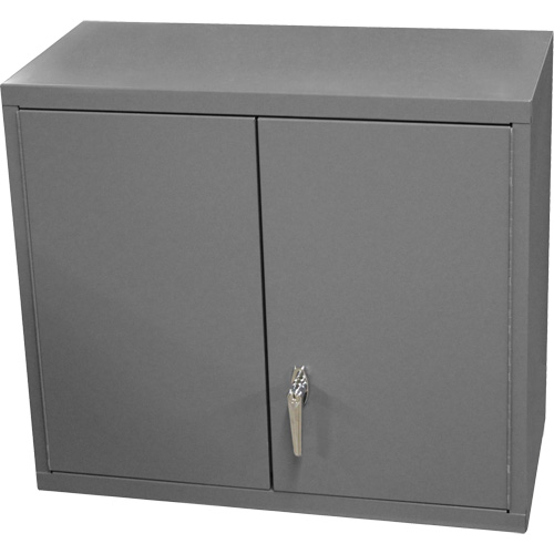 Durham Manufacturing 072SD-95 Wall-Mounted Cabinet, 27" H x 13-11/16" W x 35-7/8" D, 2 Shelves, Steel, Grey