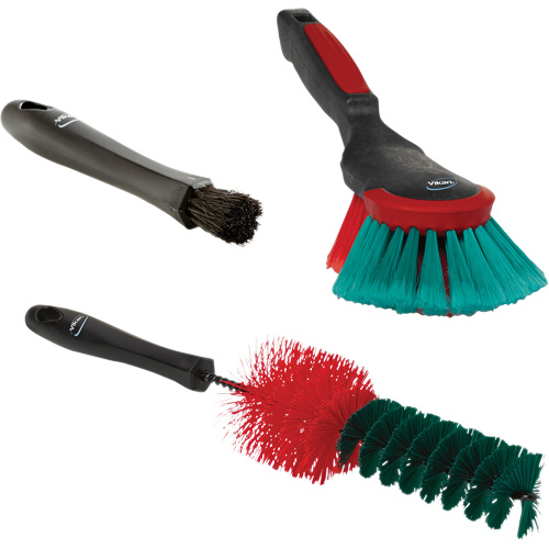 Vikan 521052 Transport Line Interior and Exterior Vehicle Brush Set