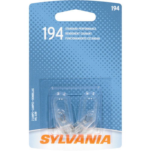 Sylvania 34793 194 Basic Mini Automotive Bulb, Incandescent, 3.8 W, Off White